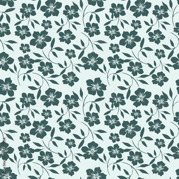Fototapeta textile design with abstract flower pattern
