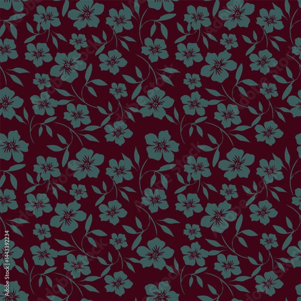 Fototapeta textile design with abstract flower pattern