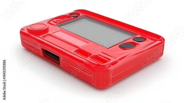 Fototapeta Red electronic device isolated technology concept