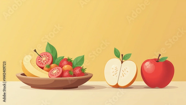 Fototapeta maintaining balanced diet essential overall physical
