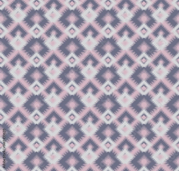 Fototapeta Seamless pattern with geometric diagonal tartan ornament. Texture in traditional  style. Minimalist trendy abstract pattern design for texture, fabric, clothing, decoration.