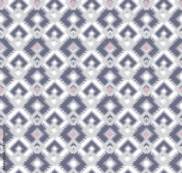 Fototapeta Minimalist ripple line abstract seamless pattern with geometric diagonal ornament.