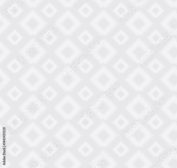Fototapeta Seamless pattern with geometric diagonal tartan ornament. Tribal Ikat texture in traditional ethnic style. Abstract pattern design for texture, fabric, clothing, decoration.