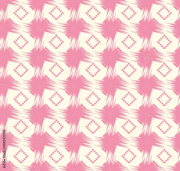 Fototapeta Minimalist ripple line abstract seamless pattern with geometric diagonal ornament.