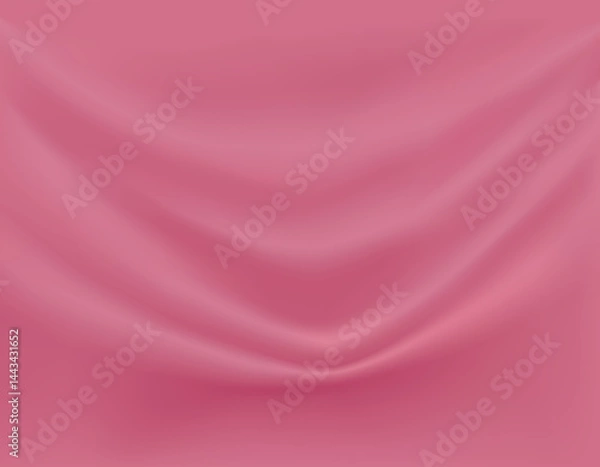 Fototapeta Realistic gentle texture of pink silk background. Texture of silk natural fabric with smooth pleats