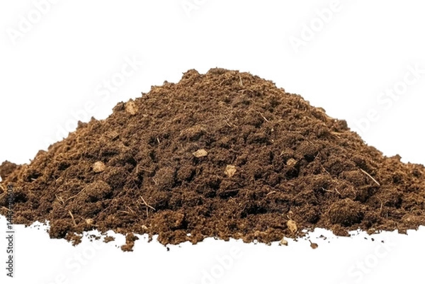 Fototapeta Paxiu Humus Soil Bottom Border Pile  isolated on a transparent background