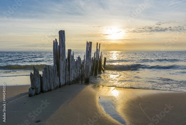 Obraz sunset beach ruin