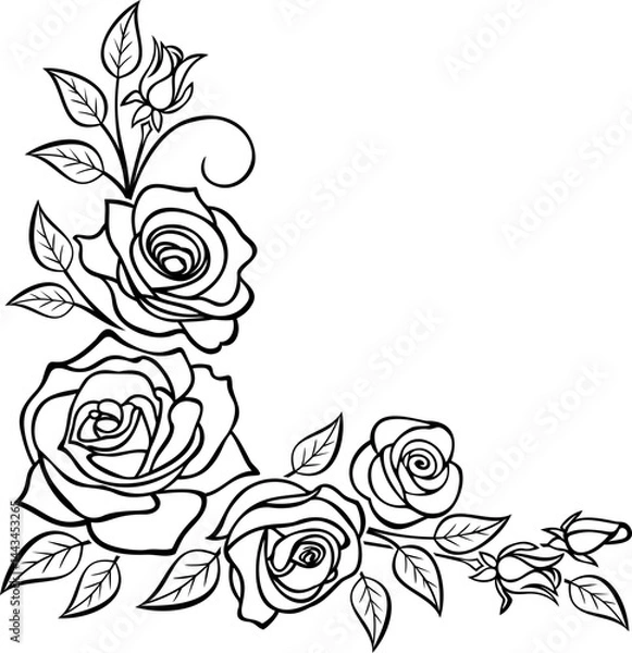 Obraz floral background with roses