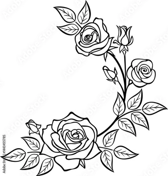 Obraz Corner with  roses