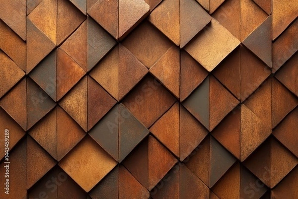 Obraz The background features a soft, pale blend of pastel brown, sepia, beige, and white hues in an abstract geometric pattern with gradient lines, triangles, and angles, combined with grunge noise,