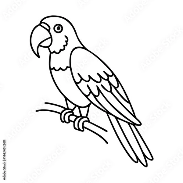 Obraz parrot icon, parrot vector illustration-simple illustration of parrot, perfect for parrot logos and icons