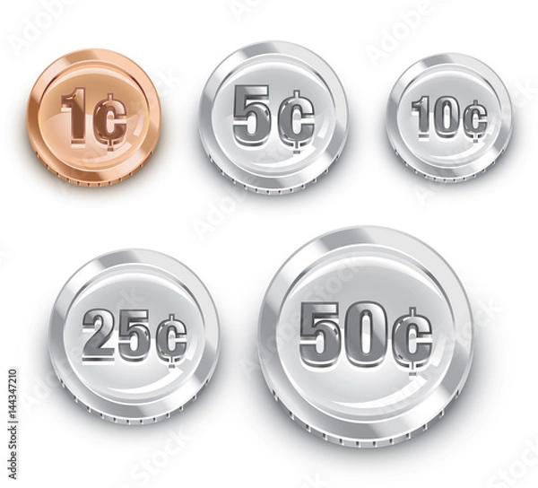 Obraz Generic US coins