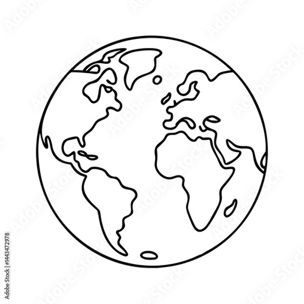 Obraz planet earth icon, planet earth vector illustration-simple illustration of planet earth, perfect for planet earth logos and icons