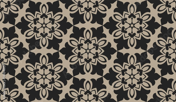 Fototapeta Zentangle styled geometric ornament pattern background. Orient traditional ornament. Boho styled. Abstract geometric seamless pattern elegant background for cards and invitations.