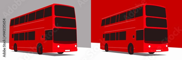 Fototapeta Modern Red Bus on the Steet of London