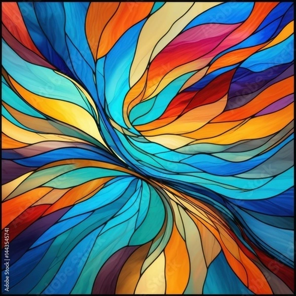 Obraz abstract colorful background with waves