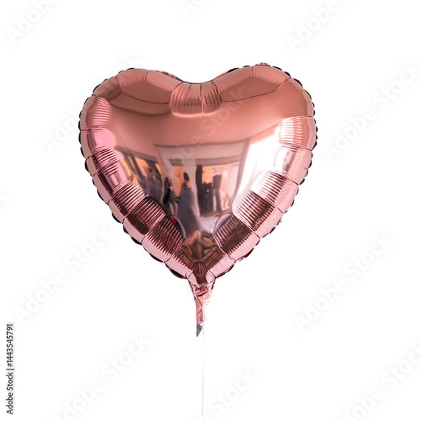 Fototapeta Heart shape balloon isolated on transparent background