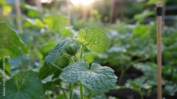 Obraz Cucumber plant in garden