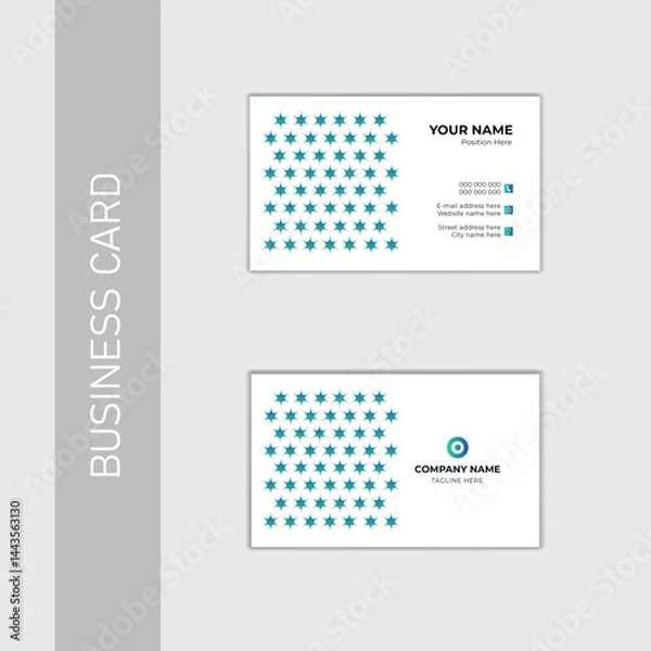 Fototapeta Creative modern minimal business card design template .