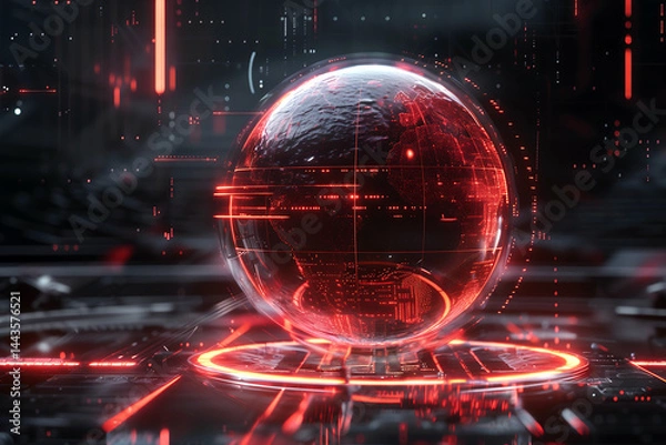 Fototapeta abstract visual of a virtual assistant AI