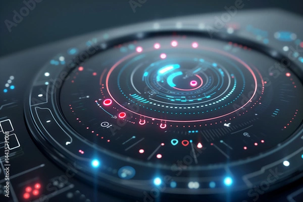 Fototapeta conceptual UI design of a smart assistant interface