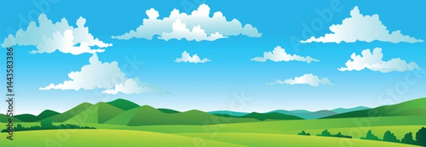 Obraz landscape with mountains and trees