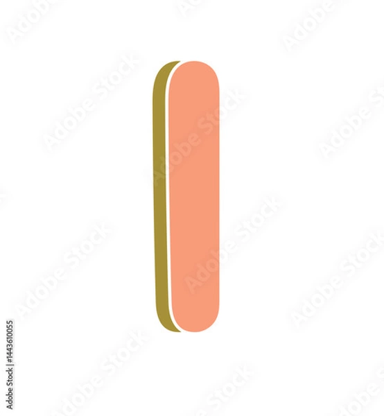 Fototapeta vector illustration of a lowercase l