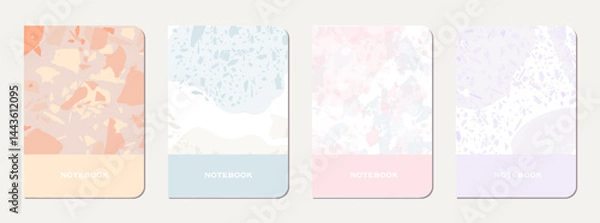 Fototapeta Notepad cover design. Terrazzo abstract