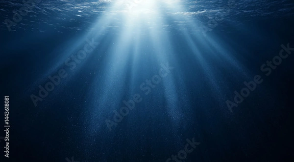 Fototapeta Dark blue to gray gradient background with subtle grain and light effect