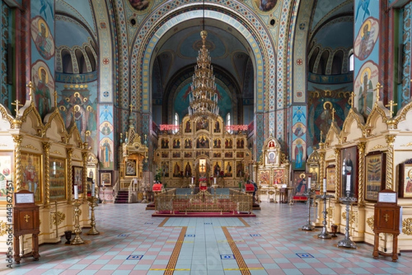 Obraz Cathedral of the Nativity of Christ, neo byzantine orthodox church in Riga, Latvia