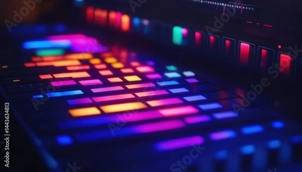 Obraz Vibrant Colorful Music Production Interface