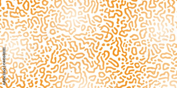 Fototapeta Vector Generative algorithm psychedelic background. Reaction-diffusion or turing pattern formation. Organic lines in memphis. Unique texture of homogeneous, uniform state in biological organisms.