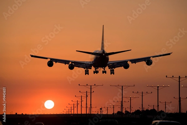 Obraz Sunset Jet Landing 3