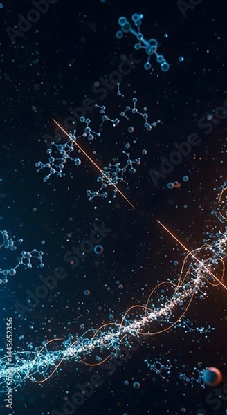 Fototapeta Quantum simulation of molecular interactions and tunneling