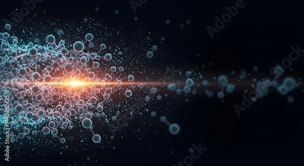 Fototapeta Quantum simulation of molecular interactions and tunneling