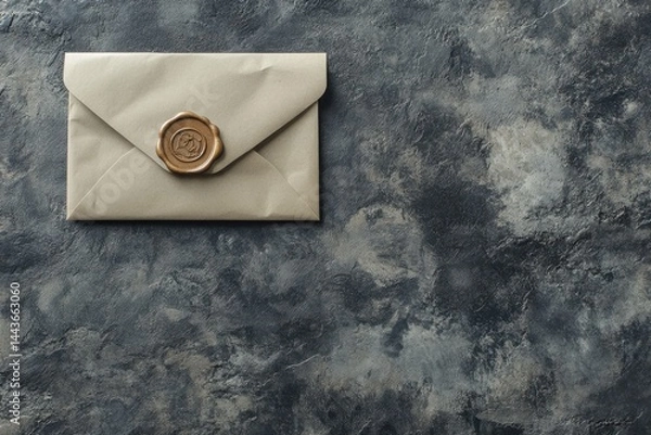 Obraz Vintage Letter with Antique Seal on Aged Paper