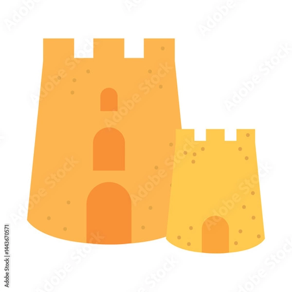 Obraz Simple sandcastle towers. Vector