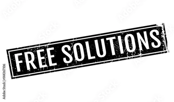 Obraz Free Solutions rubber stamp. Grunge design with dust scratches. Effects can be easily removed for a clean, crisp look. Color is easily changed.