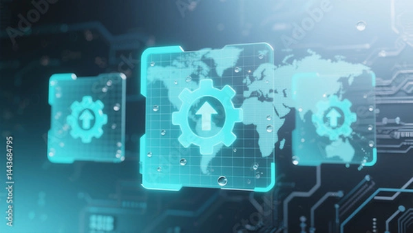 Fototapeta Global Network Optimization Upgrading Systems for Enhanced Performance