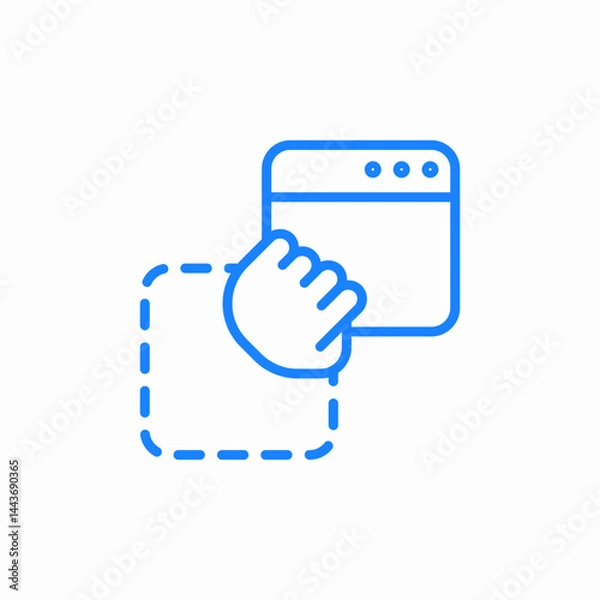 Fototapeta drag drop interface icon sign vector