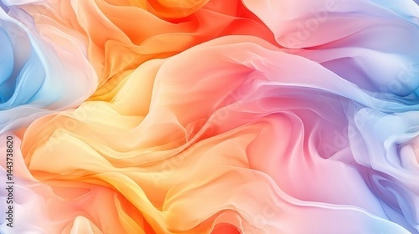 Obraz   A zoomed-in photo of a vibrant, undulating background on the lower part of the frame