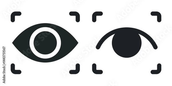 Obraz Scanning eyes icon. Illustration vector