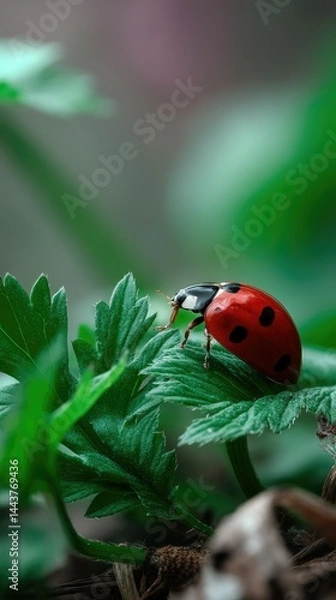 Obraz Ladybug on a leaf