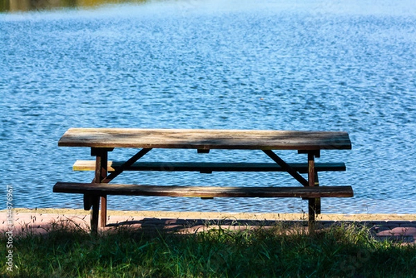 Fototapeta Table at Lake