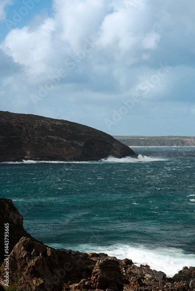 Obraz wild seas crashing against rocky coastline on Kangaroo Island, Australia