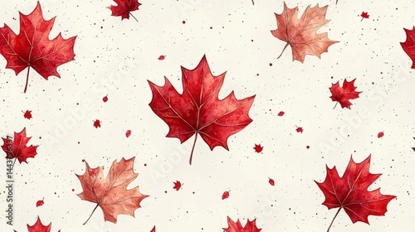 Fototapeta Autumnal maple leaves pattern