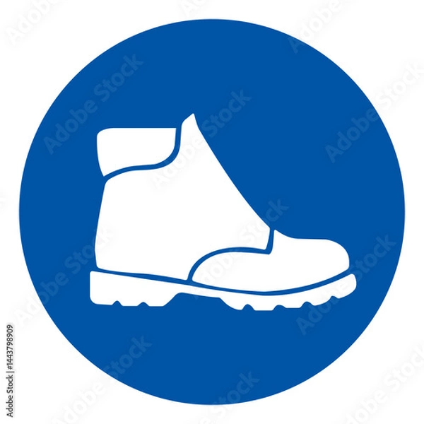 Fototapeta Wear Safety Shoe Symbol Sign ,Vector Illustration, Isolate On White Background Label.EPS10