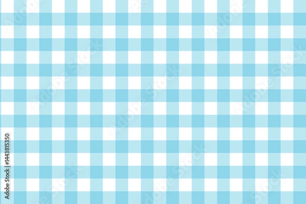 Fototapeta Seamless gingham pattern in light blue and white squares