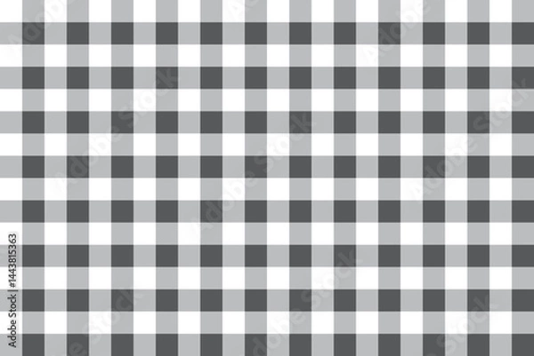 Fototapeta Classic seamless black and white gingham check pattern