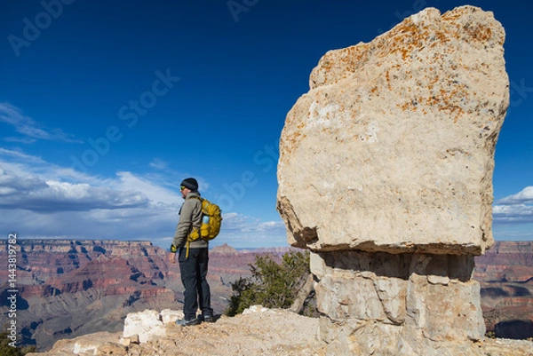 Obraz Hiker at Shoshone Point at Grand Canyon National Park, Arizona